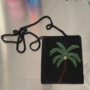 Beaded Palm Tree Crossbody Bag
